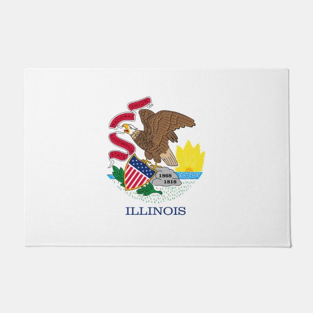 Tapete Design de Sinalizador do Estado de Illinois (Frente)