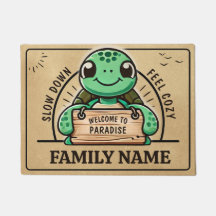 Design de tartaruga divertida, adaptável para famí