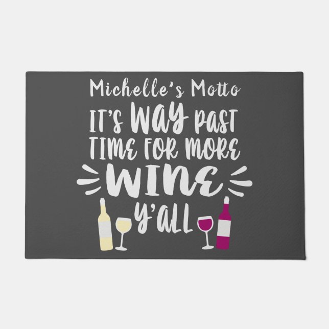 Tapete Design de texto Branca de Vinho Vermelho (Frente)