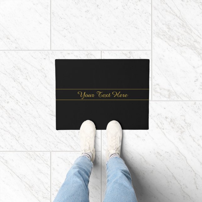 Tapete Design de texto simples personalizável dourado e p (Interior)