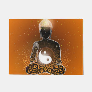 Tapete Design de Ying Yang da meditação de Buddha