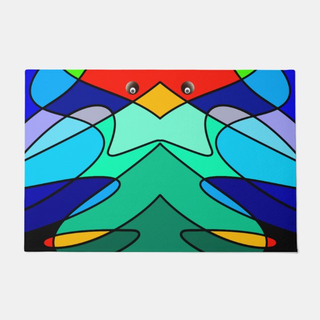 Tapete Design do abstrato cardinário de vidro escondido (Frente)