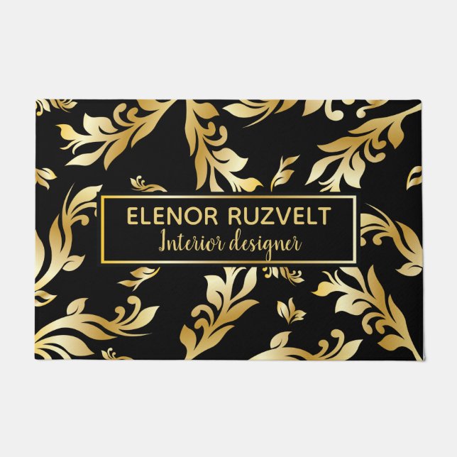 Tapete design elegante e elegante de Luxe floral damasco  (Frente)