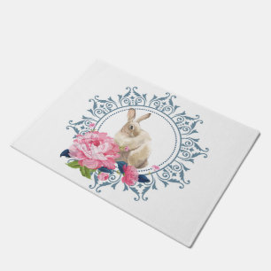 Tapete Design floral do coelho da páscoa