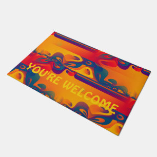 Tapete Design gráfico sem costura - vermelho amarelo I