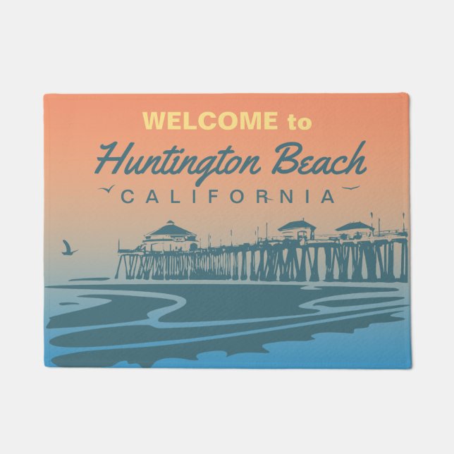 Tapete Design personalizado do cais de Huntington Beach (Frente)