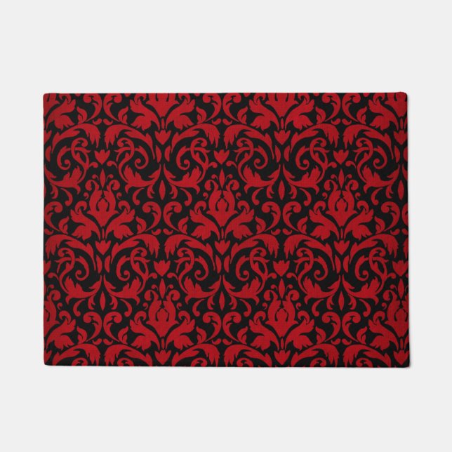 TAPETE DESIGN PRETO E VERMELHO (Frente)