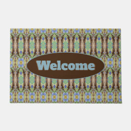 Tapete Designer Floral da Cinza Azul