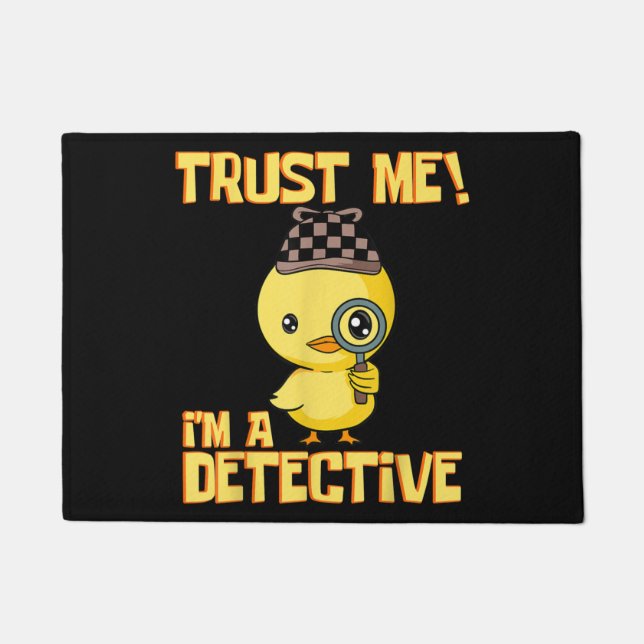 Tapete Detetive Duck Design - Confie em mim como detetive (Frente)