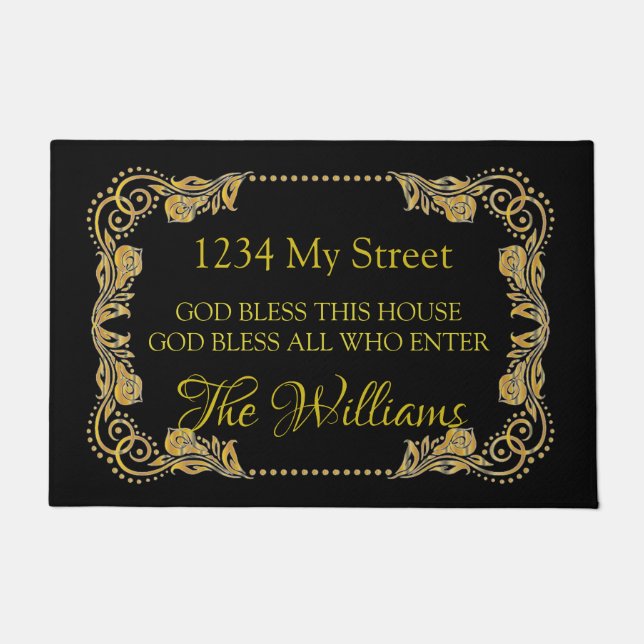 Tapete Deus abençoe esta porta (Frente)