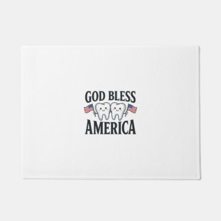Tapete Deus Abençoe o Design Vetorial de Dente Patriótico