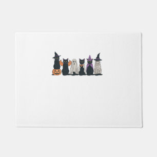 Tapete Dia de as Bruxas engraçado Ghost Cat Spooky Black