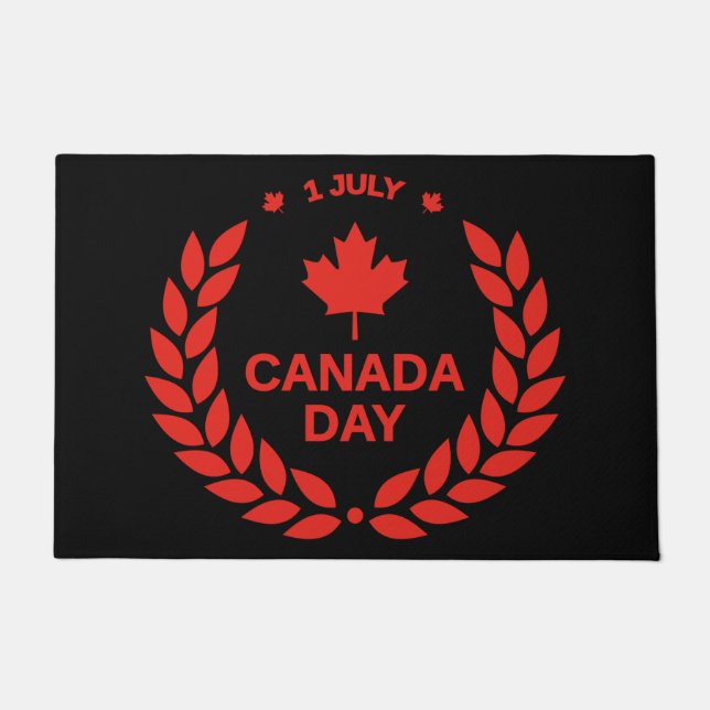 Tapete Dia do Canadá: Wreath Doormat (Frente)