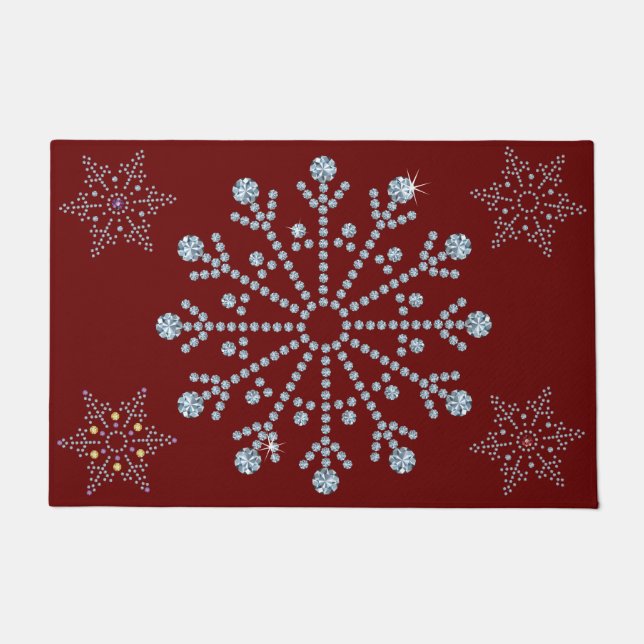 Tapete Diamond Jeweled Rhinestone Snowflakes (Frente)