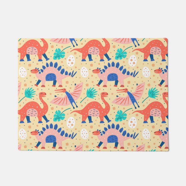Tapete Dinossaur Dino Eggs Brontosaurus Pattern (Frente)