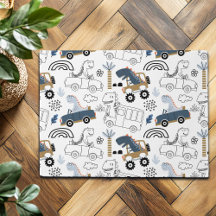 Dinossauros Amigáveis no Padrão de Carros