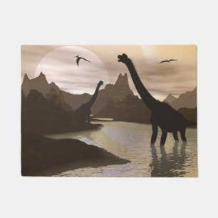 Tapete Dinossauros do Brachiosaurus na água - 3D rendem
