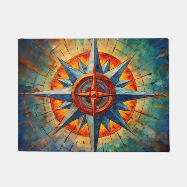 Tapete Direção no Caos (Compass Rosa) (Frente)