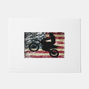 Tapete Dirt Bike USA Flag T-Shirt Motocross American Flag