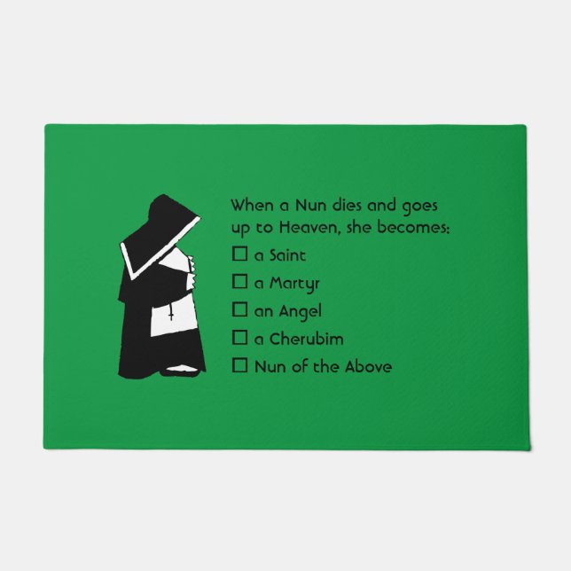 Tapete Diversão da freira - humor limpo, Piada Nun Heaven (Frente)