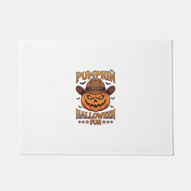 Tapete Diversão de Halloween de Abóbora Lanterna de Jack  (Frente)