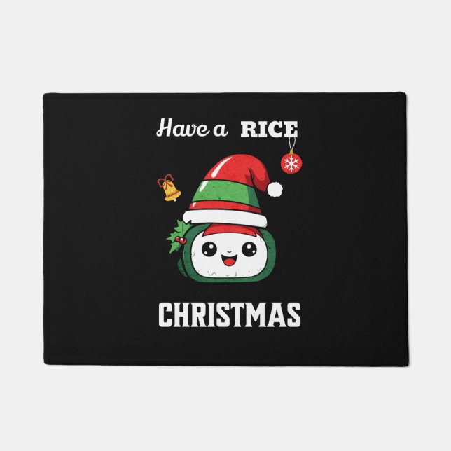 Tapete Diversão do Natal Sushi (Frente)