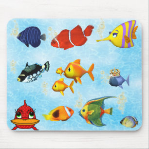 Tapete do rato de Mousepad do aquário dos peixes