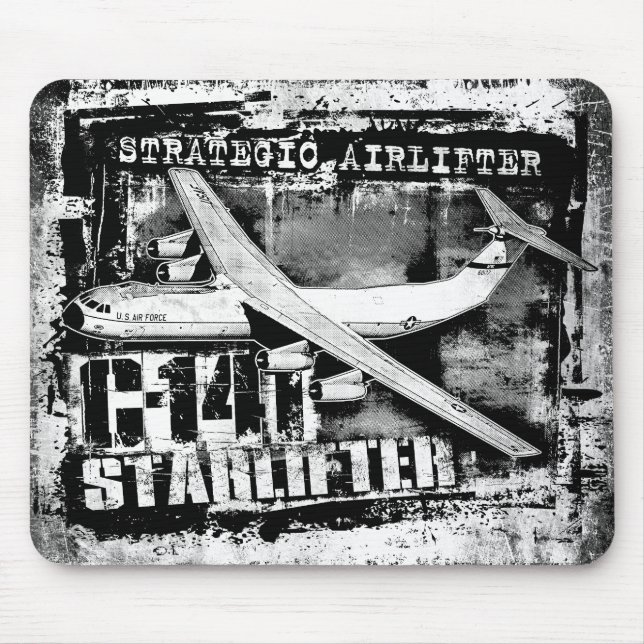 Tapete do rato Mousepad de C-141 Starlifter (Frente)