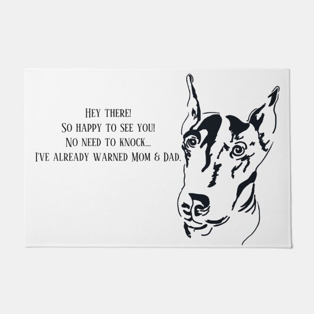 Tapete Doberman Pinscher Door Mat (Frente)