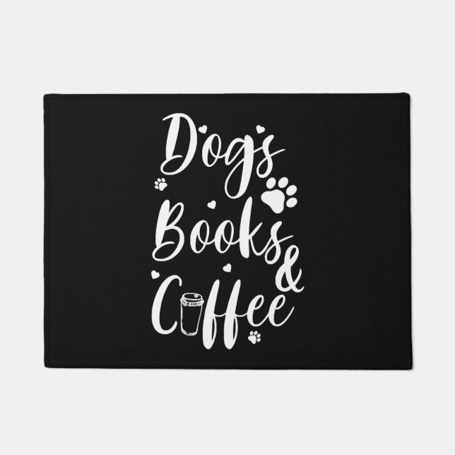 Tapete Dogs Books Coffe Dog Lover Book Worm (Frente)