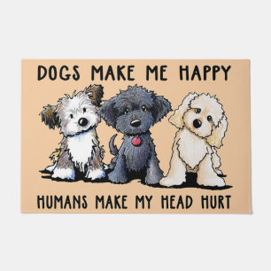 Tapete Dogs Make Me Happy, Humans Make My Head Hurt