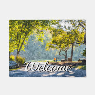 Tapete Dogwood Stroll Painterly Welcome Doormat
