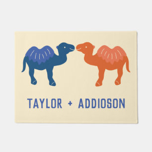 Tapete Dois casais bonitos dos camelos dos desenhos