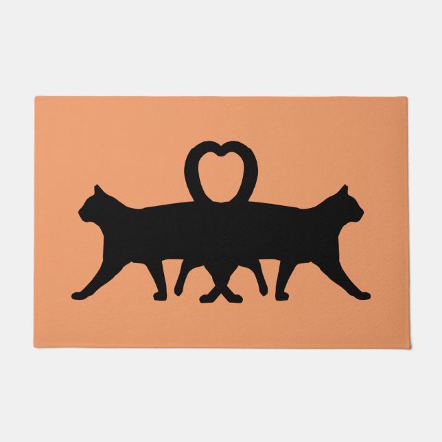 Tapete Dois Halloween De Gato Assustador (Frente)