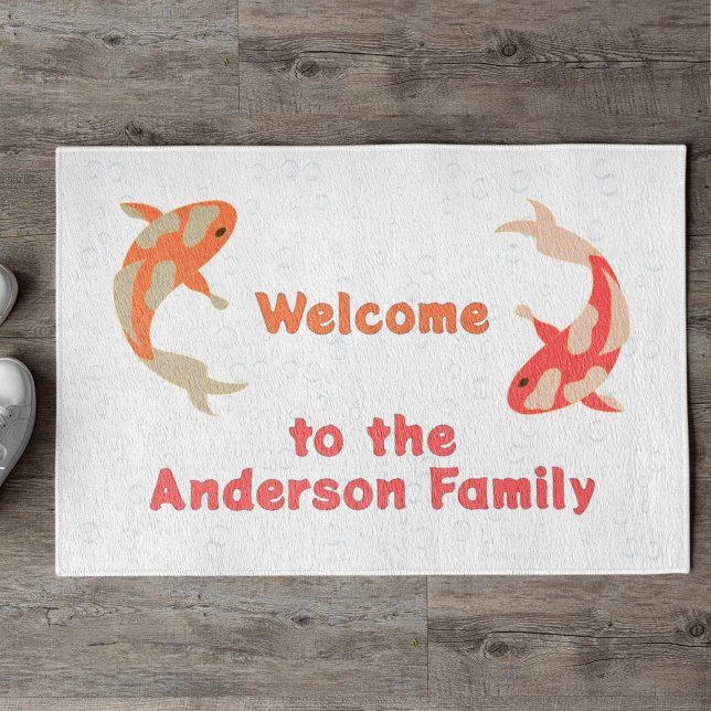 Tapete Dois Koi em laranja e vermelho (Criador carregado)