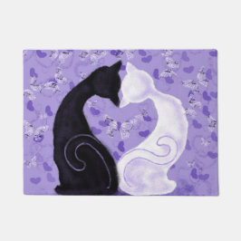 Tapete Doodmat de Casal Gato - Amor Bonito