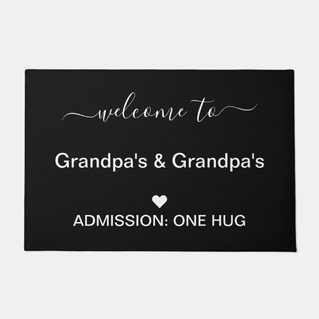 Tapete Door Mat Bem-vindo ao Vovô (Frente)