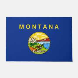 Tapete Door Mat com Flag of Montana State, EUA