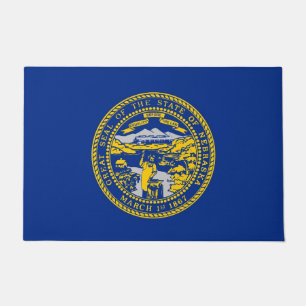 Tapete Door Mat com Flag of Nebraska State, EUA