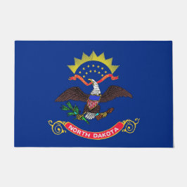 Tapete Door Mat com Flag of North Dakota State, EUA