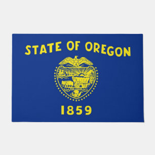 Tapete Door Mat com Flag of Oregon State, EUA