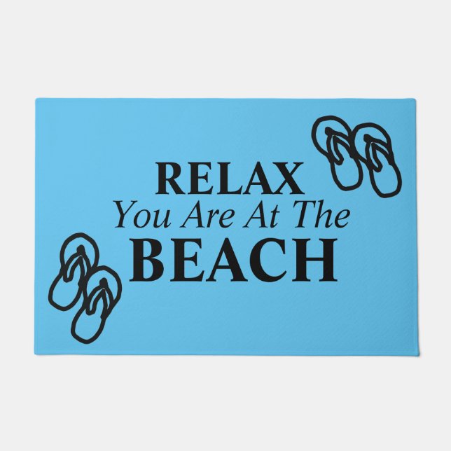 Tapete Door Mat Relax na Praia (Frente)