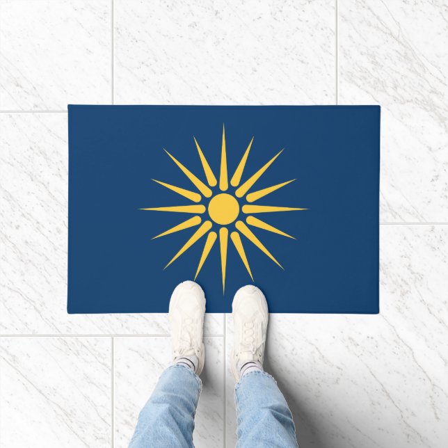 Tapete Door Mat with Flag of Macedonia, Greece (Interior)