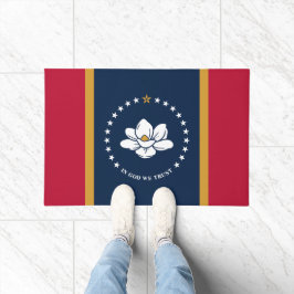 Tapete Door Mat with Flag of Mississippi State, USA