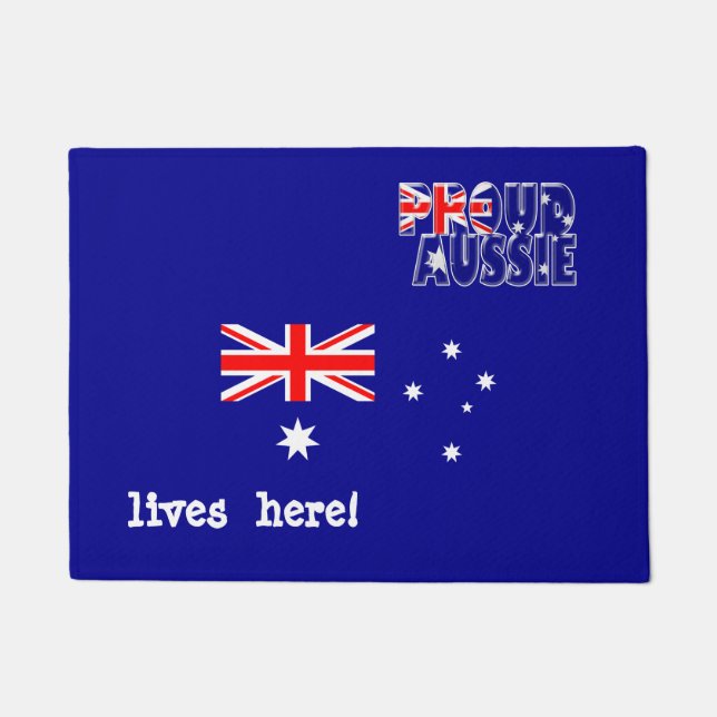 Tapete doormat australiano orgulhoso (Frente)