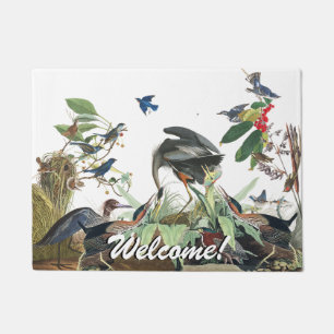 Tapete Doormat bem-vindo dos pássaros do Bluebird do