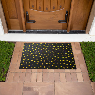 Tapete Doormat - Black And Yellow Paint Halloween Pattern