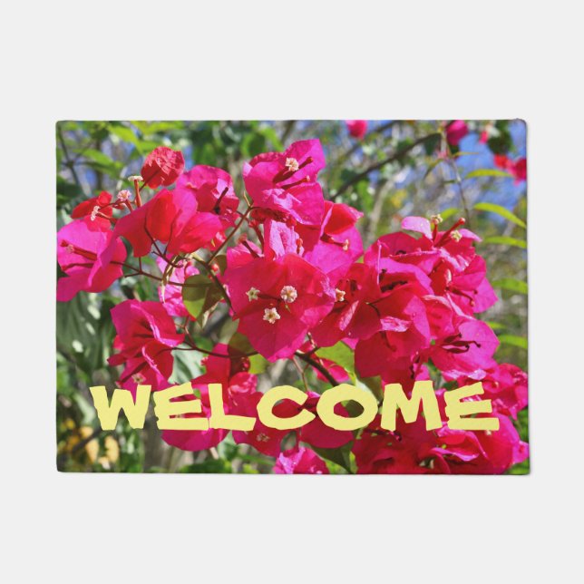 Tapete Doormat Bougainvillea Tropical Flor (Frente)