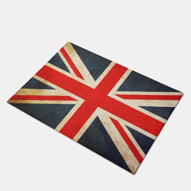 Tapete Doormat BRITÂNICO de Union Jack da bandeira do (Inclinado)