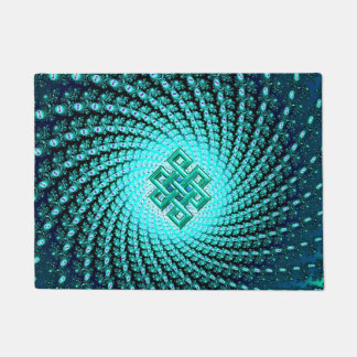 Tapete Doormat celta do Fractal do diamante